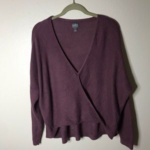 Soho jeans high low purple knit sweater size M